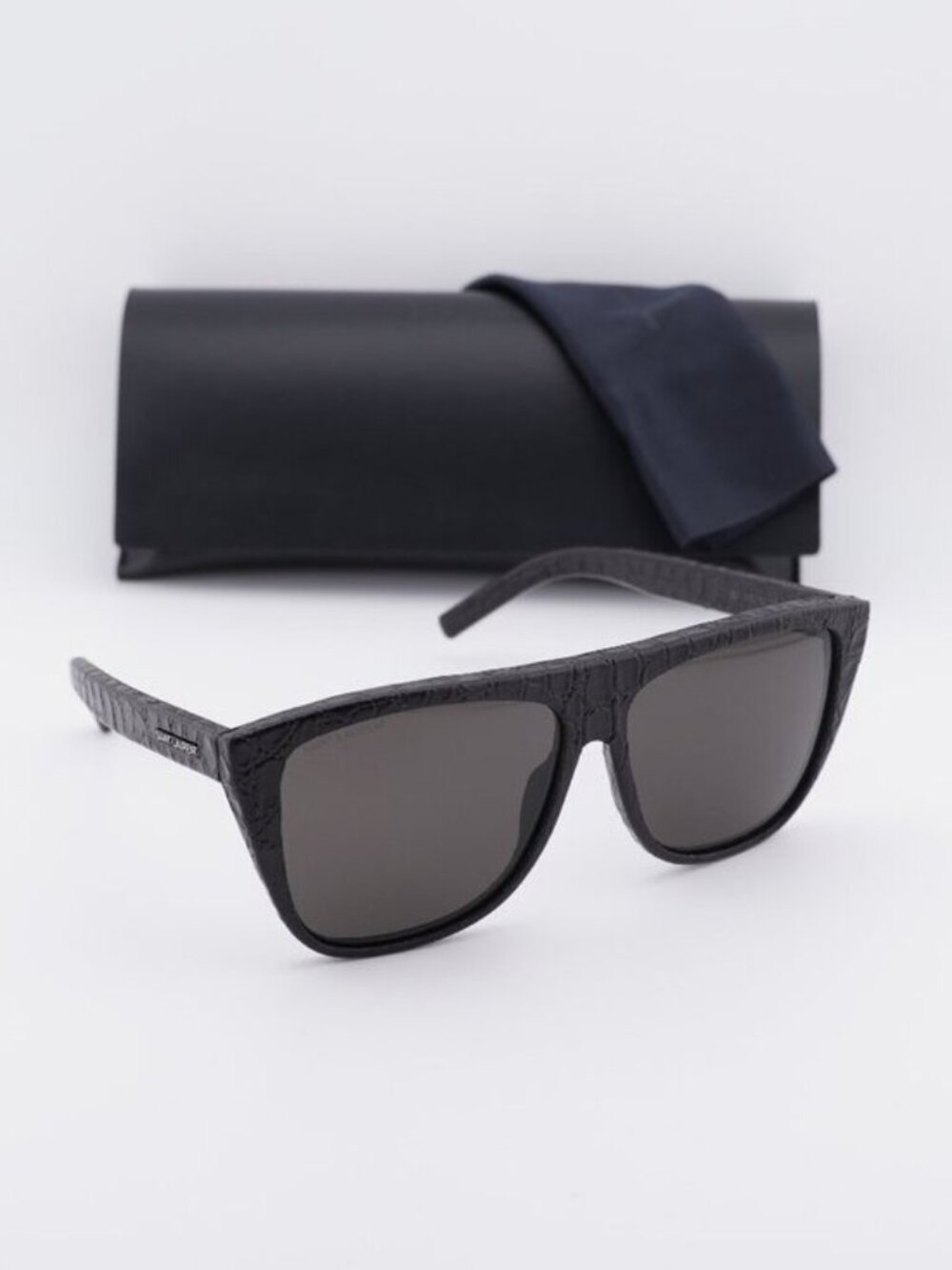 Saint Laurent SL1 012 Aviator Sunglasses - Black / Grey
